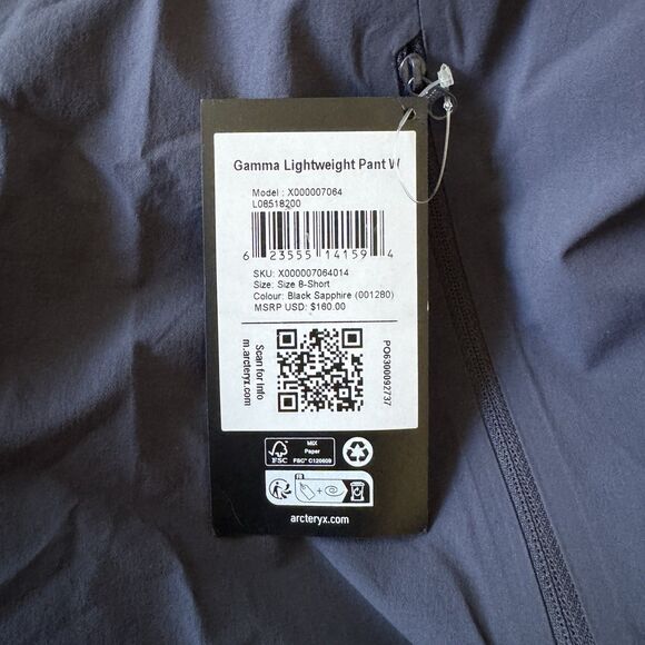 ARC'TERYX GAMMA PANTS - WOMEN'S - SIZE: WOMEN 8 SHORT - BLACK SAPPHIRE - Picture 14 of 14